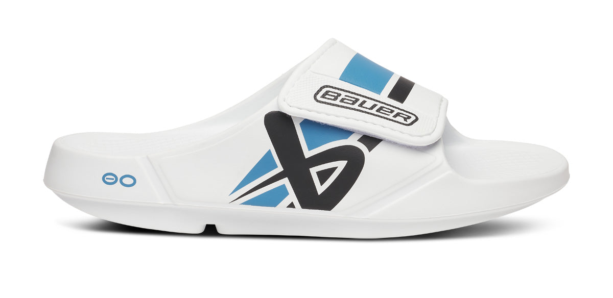 bauer-oofos-womens-ooahh-sport-flex-sandal-white-02-02-1550WTBR25-shot1 BAUER/OOFOS Women's OOahh Sport Flex Sandal – White