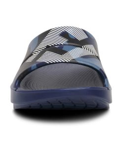 FJ X OOFOS Men's OOahh Sport Slide Sandal - Navy Camo