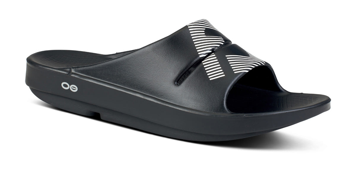 footjoy-oofos-mens-ooahh-sport-slide-sandal-black-01-01-1500BLKFJ_shot2_1 FJ X OOFOS Men's OOahh Sport Slide Sandal - Black