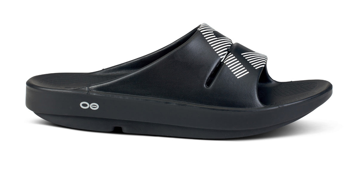 footjoy-oofos-mens-ooahh-sport-slide-sandal-black-02-02-1500BLKFJ_shot1 FJ X OOFOS Men's OOahh Sport Slide Sandal - Black